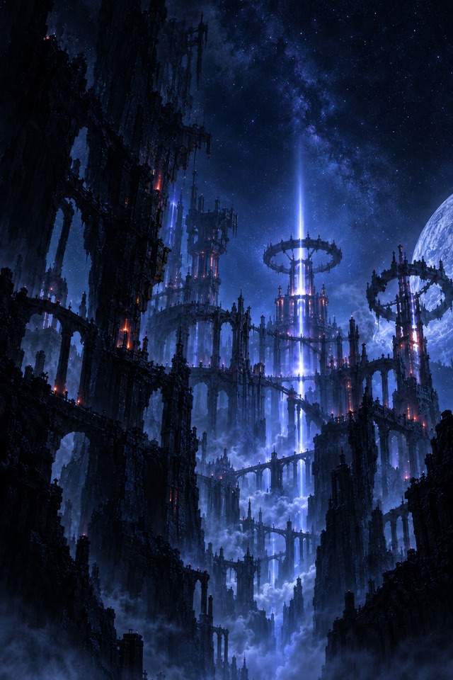 Ancient machine ruins beneath the hollow Earth